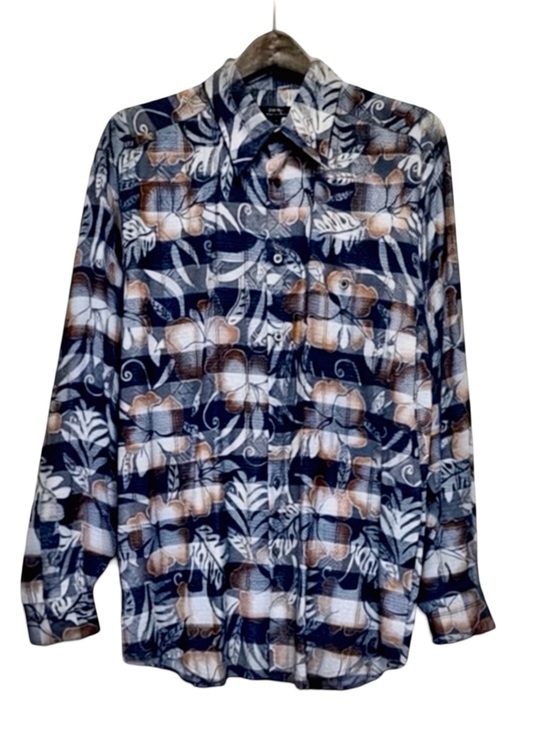 Zanella Other - Zanella Men’s Button Down Shirt | Blue | Abstract Luxury | Large | Made in Italy